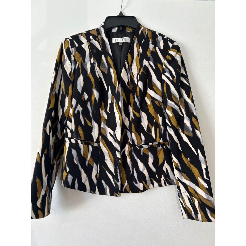 Kasper Blazer Size 6 Abstract‎ Print Career Office Party Jacket